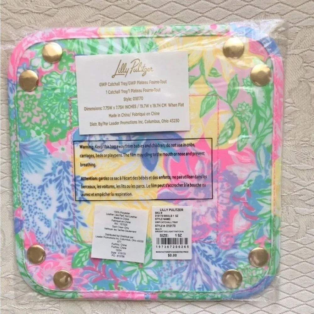 Lilly Pulitzer Catchall Tray in Multi Bright Delight Patch